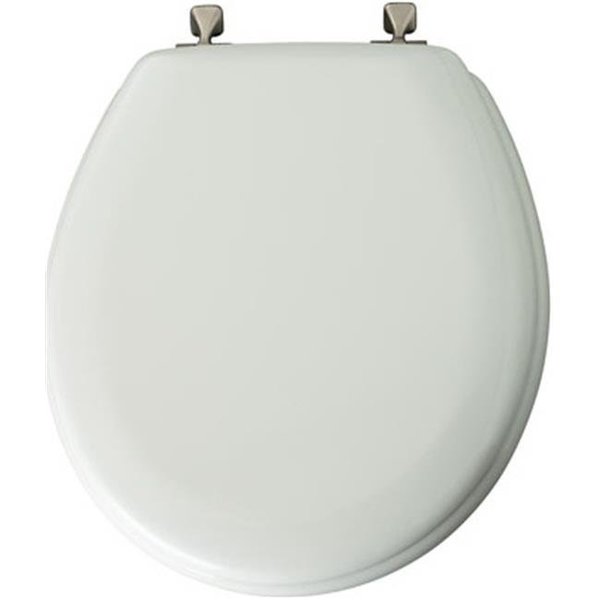 Chesterfield Leather 44BN 000 White Round Wood Toilet Seat CH137418